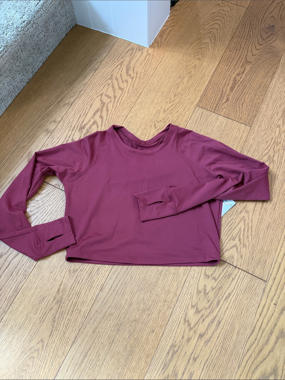 Fleo' Long-Sleeve Crewneck Top in Mauve Rose